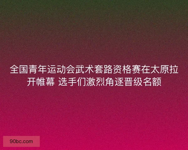 全国青年运动会武术套路资格赛在太原拉开帷幕 选手们激烈角逐晋级名额