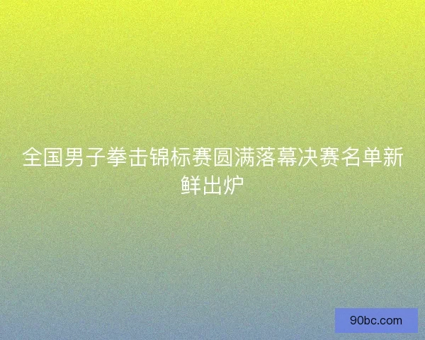 全国男子拳击锦标赛圆满落幕决赛名单新鲜出炉 全国男子拳击锦标赛圆满落幕决赛名单新鲜出炉