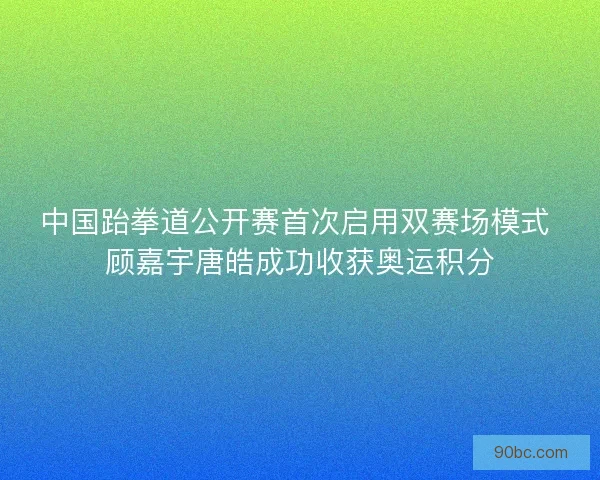 中国跆拳道公开赛首次启用双赛场模式 顾嘉宇唐皓成功收获奥运积分